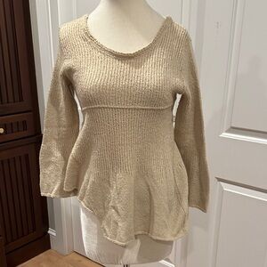 Women's Cannisse Cream Scoop Neck Sweater, Size S